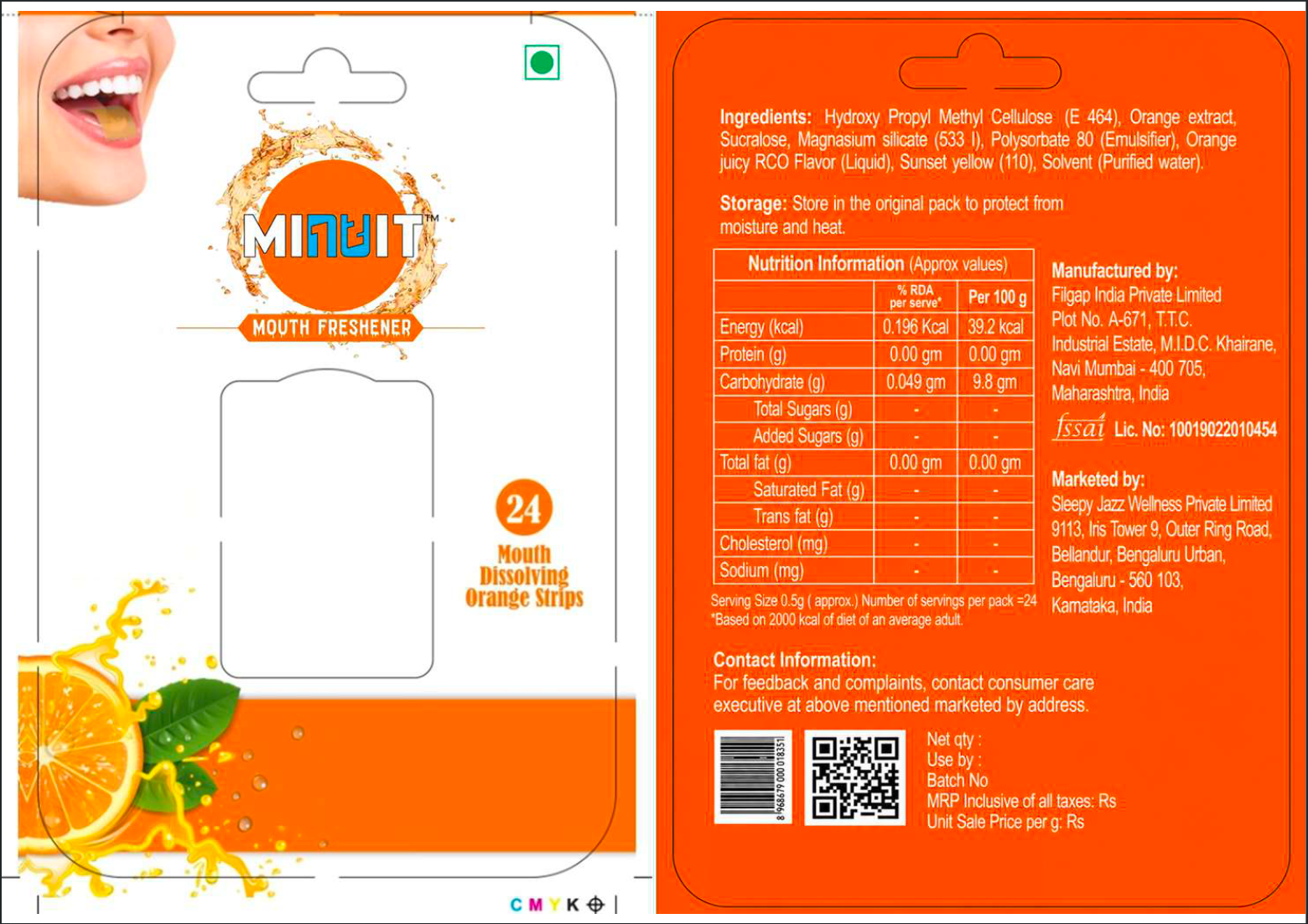 Minuit - Mouth Freshner - Orange